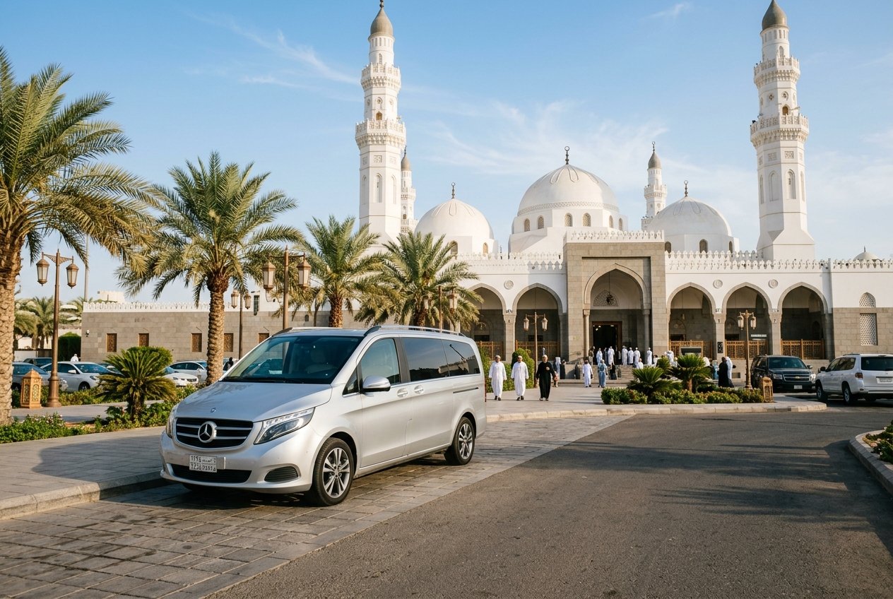 Madinah Ziyarat taxi tour Masjid Quba private family van transfer