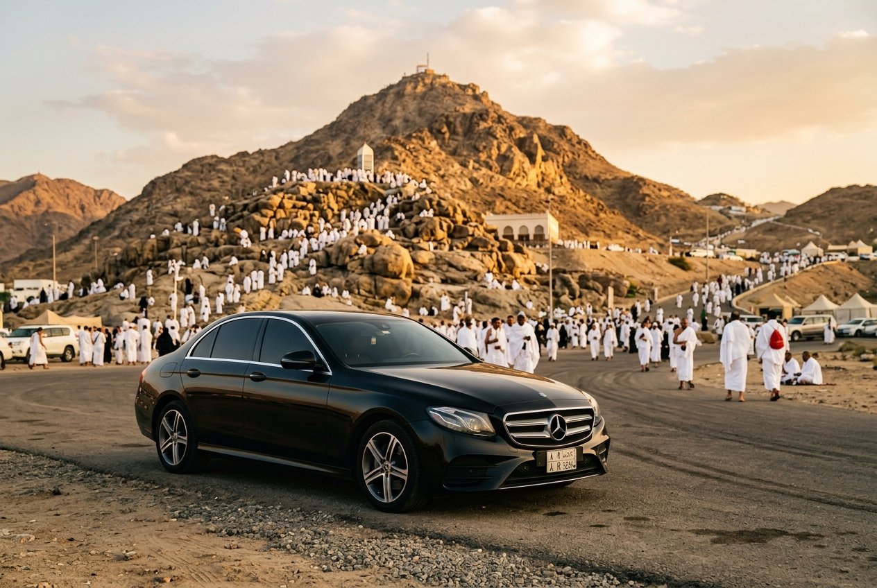 Makkah Ziyarat taxi tour Mount Arafat private vehicle transfer